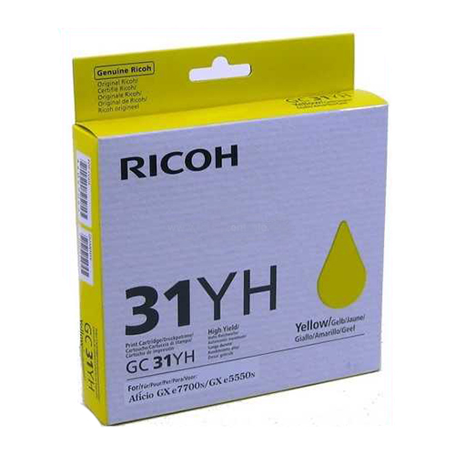Ricoh 405704 Yellow OEM High Yield Ink Cartridge