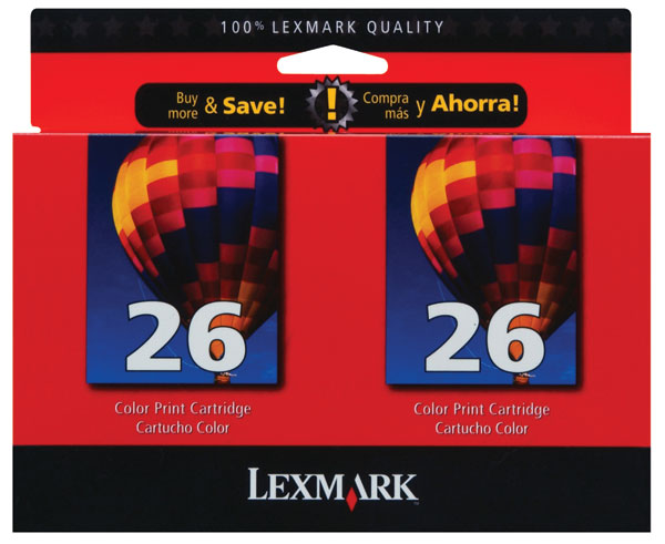 Lexmark 10N0139 (Lexmark #26) Color OEM Ink Cartridge (2 pk)
