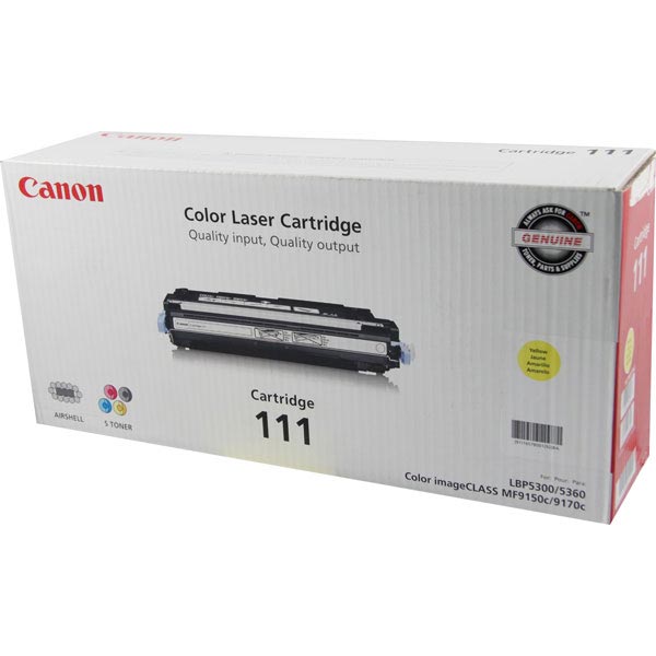 Canon 1657B001AA (CRG-111Y) Yellow OEM Toner Printer Cartridge
