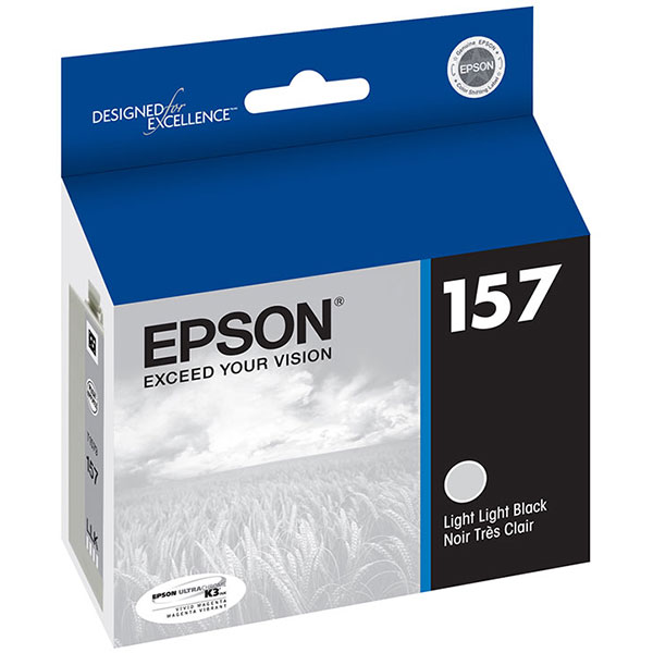 Epson T157920 (Epson 157) Light Light Black OEM UltraChrome K3 Ink Cartridge