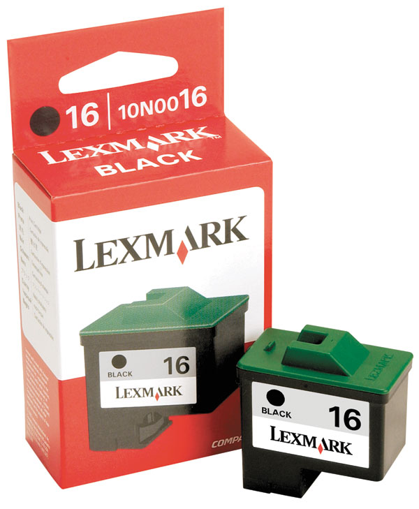 Lexmark 10N0016 (Lexmark #16) Black OEM Inkjet Cartridge